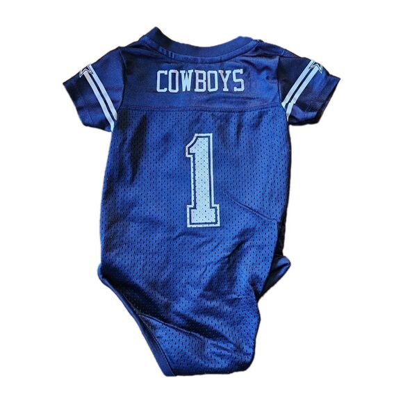 Baby Jersey Boys DALLAS COWBOYS #1 Onepiece Creeper Football Sz 6-9 Mo - Picture 3 of 5